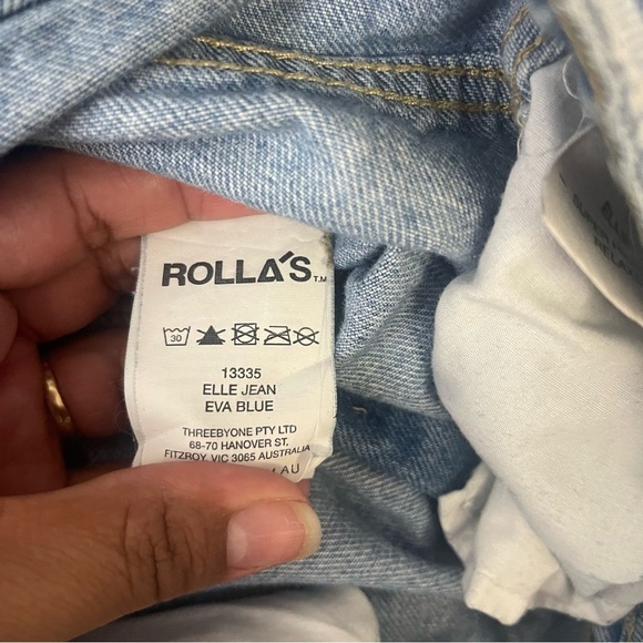 Rolla's Elle Super High Rise Relaxed Denim Jeans In Light Blue Women's Size 24 - Picture 8 of 11